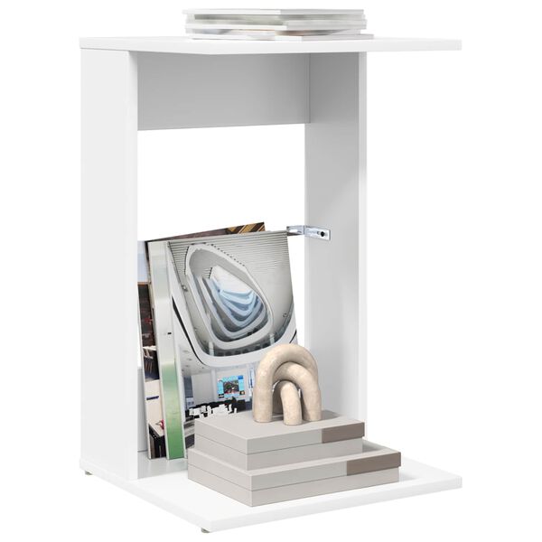 vidaXL Oldal asztal Feh&eacute;r 40 x 38 x 62,5 cm Faanyag