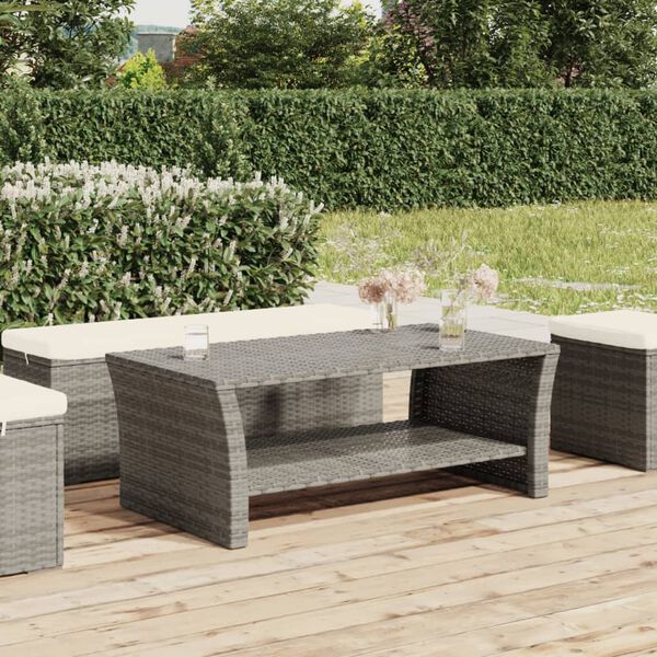 vidaXL sz&uuml;rke polyrattan doh&aacute;nyz&oacute;asztal 100 x 50 x 40 cm