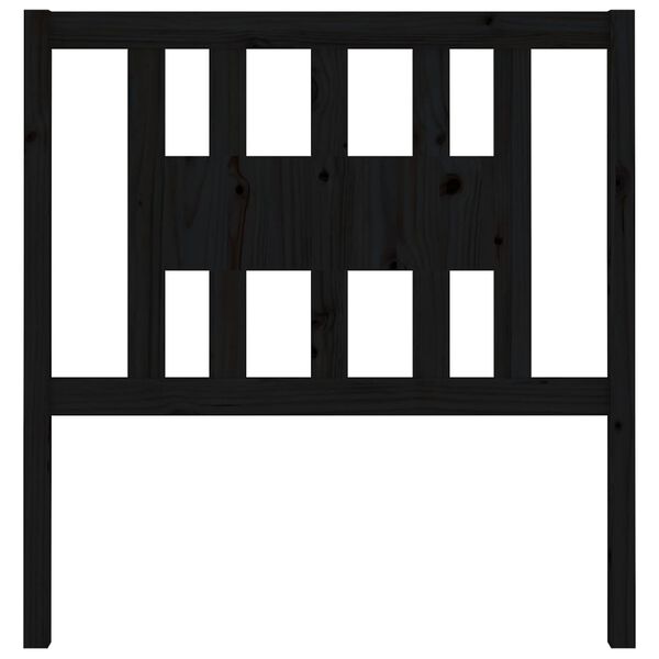 vidaXL fekete t&ouml;m&ouml;r fenyőfa fejt&aacute;mla 81 x 4 x 100 cm