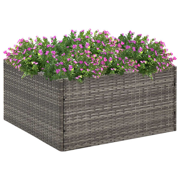 vidaXL sz&uuml;rke polyrattan kerti &uuml;ltetől&aacute;da 80 x 80 x 40 cm