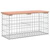 vidaXL t&ouml;m&ouml;r dugl&aacute;szfenyő gabion kerti pad 83x31,5x42 cm