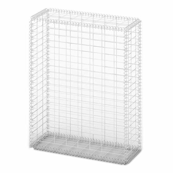 vidaXL gabion kos&aacute;r fed&eacute;llel horganyzott dr&oacute;tb&oacute;l 100 x 80 x 30 cm
