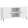 vidaXL TV szekr&eacute;ny Magasf&eacute;nyű Feh&eacute;r 102 x 34,5 x 50 cm Szerelt Fa