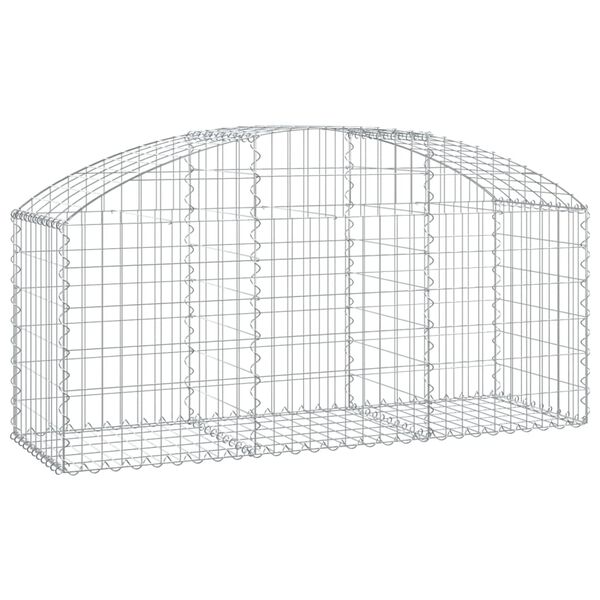 vidaXL íves horganyzott vas gabion kosár 150x50x60/80 cm