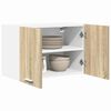 vidaXL F&uuml;ggő szekr&eacute;ny 2 pcs Sonoma t&ouml;lgy &eacute;s feh&eacute;r 60 x 31 x 40 cm