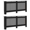 vidaXL Radi&aacute;tor fedez&eacute;k 2 pcs Fekete 172 x 19 x 81,5 cm Szerelt Fa