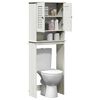 vidaXL WC Szekr&eacute;ny ajt&oacute;val VIGO Feh&eacute;r &eacute;s Antik Feh&eacute;r 60 x 27 x 161 cm