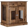 vidaXL Kutya ketrec b&uacute;tor Antik Fa 80 x 47,5 x 80 cm Szerelt Fa