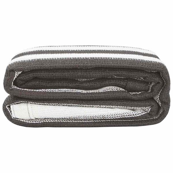 vidaXL antracitsz&uuml;rke &eacute;s feh&eacute;r HDPE s&aacute;torszőnyeg 400 x 400 cm