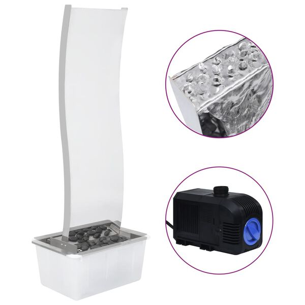 vidaXL kerti &iacute;velt rozsdamentes ac&eacute;l sz&ouml;kők&uacute;t szivatty&uacute;val 108 cm