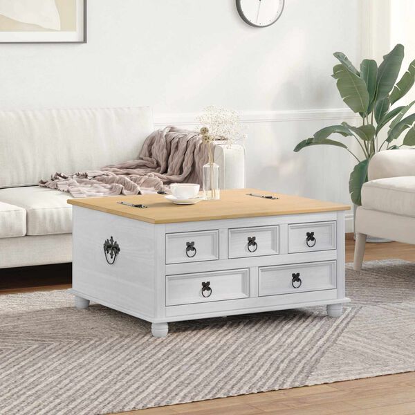 vidaXL storage box fi&oacute;kkal Feh&eacute;r 90 x 78 x 45 cm T&ouml;m&ouml;r fenyőfa