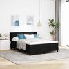 vidaXL Boxspring &aacute;gy matraccal matracmal Fekete 140 x 190 cm sz&ouml;vet