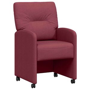 vidaXL Kerekes &Eacute;tkező Sz&eacute;kek 2 pcs bord&oacute; 57 x 67 x 95 cm sz&ouml;vet