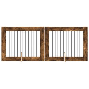 vidaXL Kutyaker&iacute;t&eacute;s &aacute;llv&aacute;nyokkal 2 pcs F&uuml;st&ouml;s T&ouml;lgy 100 x 80 cm