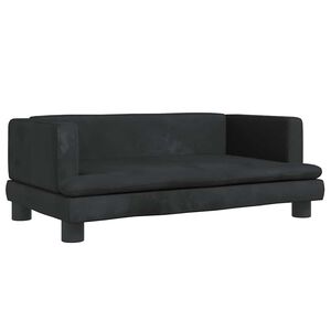 vidaXL fekete b&aacute;rsony gyerekkanap&eacute; 80 x 45 x 30 cm