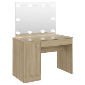 vidaXL t&ouml;lgysz&iacute;nű LED-es MDF sminkasztal 110 x 55 x 145 cm