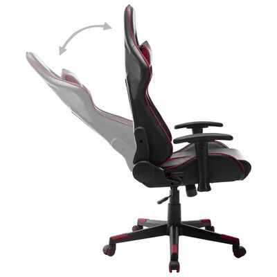 vidaXL fekete és bordó műbőr gamer szék