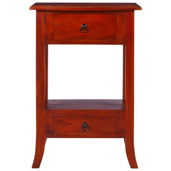 vidaXL klasszikus barna t&ouml;m&ouml;r mahag&oacute;nifa t&aacute;lal&oacute;asztal 50 x 30 x 75 cm