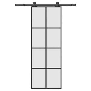 vidaXL ESG &uuml;veg &eacute;s alum&iacute;nium tol&oacute;ajt&oacute; f&eacute;mszerelv&eacute;ny-szettel 76x205 cm