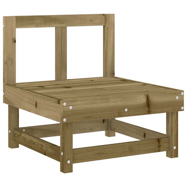 vidaXL impregnált fenyőfa középső kanapé párnákkal