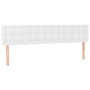 vidaXL feh&eacute;r műbőr fejt&aacute;mla 200 x 5 x 78/88 cm