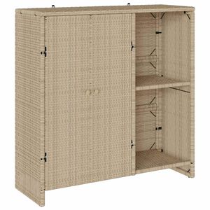 vidaXL T&aacute;rol&oacute;szekr&eacute;ny polcokkal ajt&oacute;val B&eacute;zs 100 x 36 x 102 cm Rattan