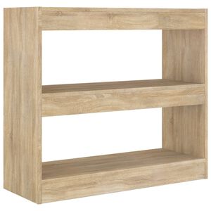 vidaXL sonoma t&ouml;lgy t&eacute;relv&aacute;laszt&oacute; k&ouml;nyvszekr&eacute;ny 80 x 30 x 72 cm