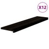 vidaXL l&eacute;pcsőfokok 12 db S&ouml;t&eacute;tbarna 110x25x2 cm t&ouml;m&ouml;r fa t&ouml;lgyfa