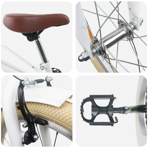 vidaXL Gyerek Bicikli 20 H&uuml;velyk 6-11 Feh&eacute;r