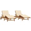 vidaXL Napoz&oacute; 2 pcs B&eacute;zs 200 x 67 x 84 cm T&ouml;m&ouml;r Ak&aacute;cfa