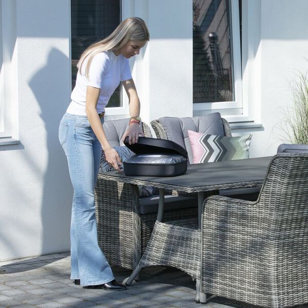 Madison sz&uuml;rke k&uuml;lt&eacute;ri t&aacute;rsalg&oacute; szett v&eacute;dőhuzat 205 x 100 x 70 cm