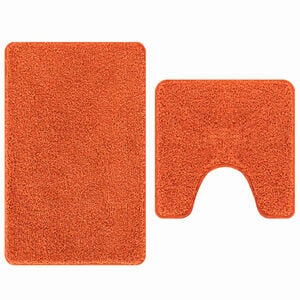 vidaXL Cs&uacute;sz&aacute;smentes f&uuml;rdőszőnyeg k&eacute;szlet 2 pcs Narancss&aacute;rga PP