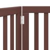 vidaXL barna ny&aacute;rfa 2 paneles &ouml;sszecsukhat&oacute; kutyakapu 160 cm