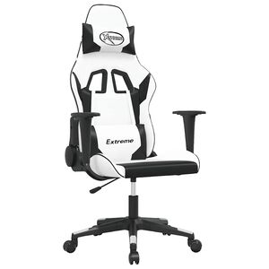 vidaXL feh&eacute;r &eacute;s fekete műbőr massz&aacute;zsj&aacute;t&eacute;ksz&eacute;k