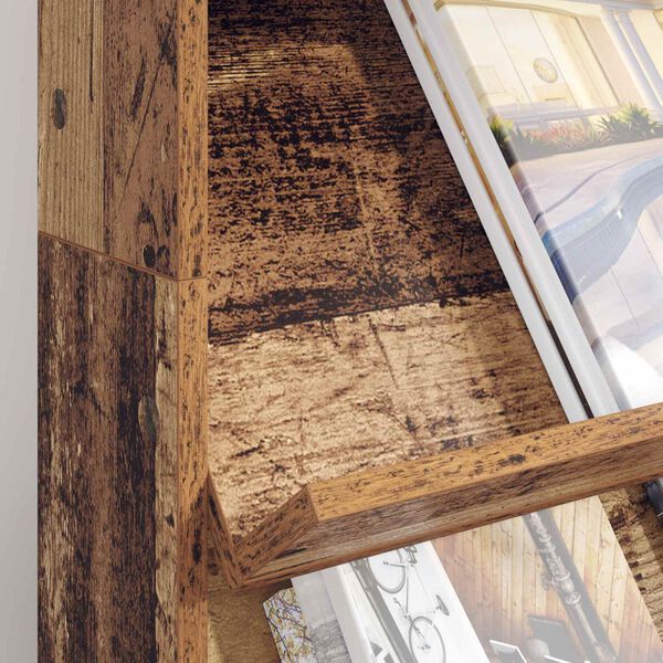 vidaXL Magazin &aacute;llv&aacute;ny polcokkal &Ouml;reg fa 70 x 41 x 126 cm Faanyag