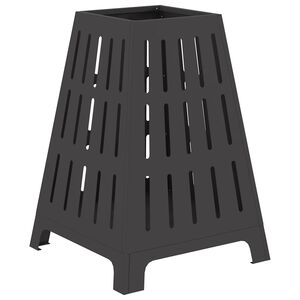 vidaXL Tűzgy&uacute;jt&oacute; t&aacute;l Fekete 50 x 50 x 70 cm Időj&aacute;r&aacute;s&aacute;ll&oacute; ac&eacute;l