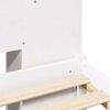 vidaXL fehér tömör fenyőfa könyvespolcos ágy matrac nélkül 135x190 cm
