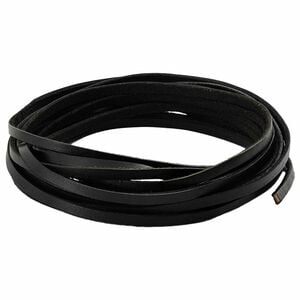 vidaXL Bőr heveder 1 Fekete 200 x 0,3 cm Bőr