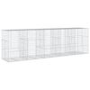 vidaXL horganyzott vas gabion kos&aacute;r fed&eacute;llel 500 x 100 x 150 cm