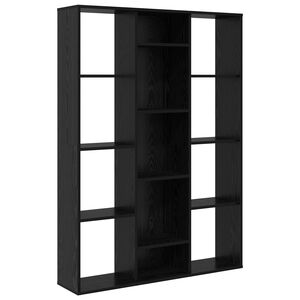 vidaXL Szobaelv&aacute;laszt&oacute; Fekete t&ouml;lgy 100 x 24 x 140 cm Szerelt Fa