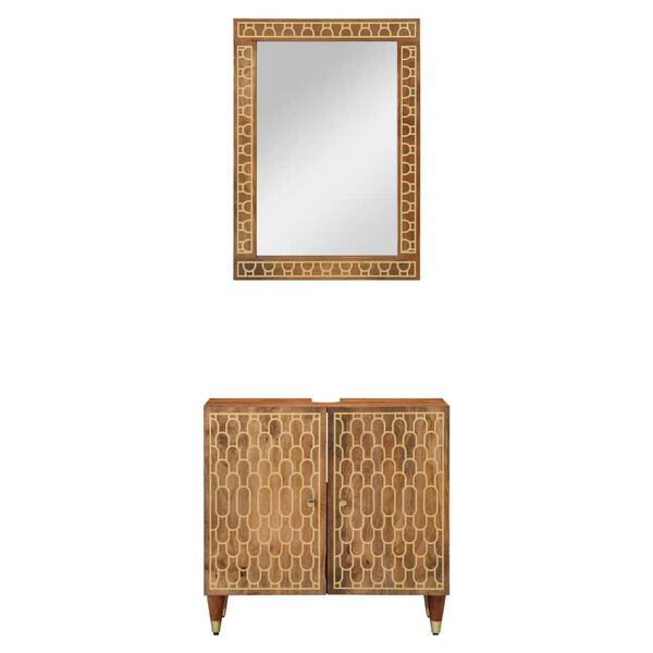 vidaXL 2 r&eacute;szes t&ouml;m&ouml;r mang&oacute;fa f&uuml;rdőszobai b&uacute;torszett