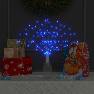 vidaXL 10 db kültéri karácsonyi kék tűzijátéklámpa 1400 LED 20 cm