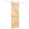 vidaXL Cs&uacute;sz&oacute; ajt&oacute; Term&eacute;szetes &eacute;s Feh&eacute;r 70 x 210 cm Szil&aacute;rd Fenyőfa