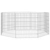 vidaXL 8 paneles horganyzott vas szabadon álló állatketrec 54 x 60 cm