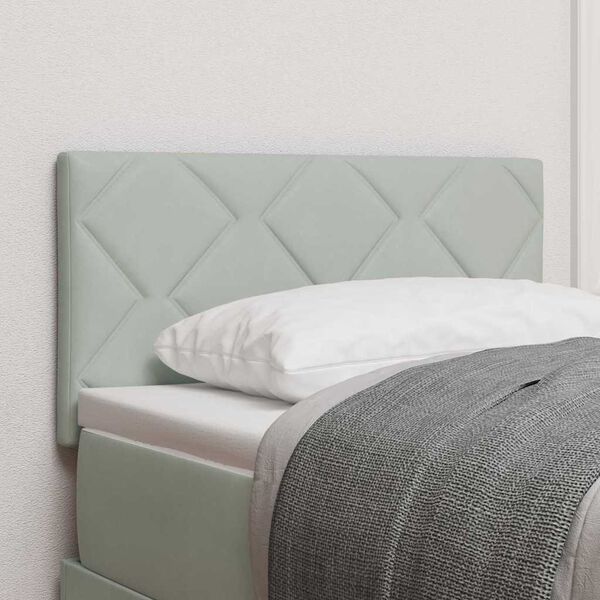 vidaXL LED ágytámla fejtámlával Világosszürke 80 cm Műbőr