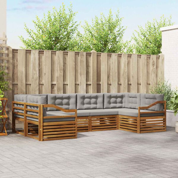 vidaXL &Uuml;lőgarnit&uacute;r&aacute;k 6 pcs Term&eacute;szetes &eacute;s Vil&aacute;gossz&uuml;rke T&ouml;m&ouml;r Ak&aacute;cfa