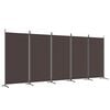 vidaXL 5 paneles barna sz&ouml;vet t&eacute;relv&aacute;laszt&oacute; 433 x 180 cm