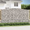 vidaXL 4 db &iacute;ves horganyzott vas gabion kos&aacute;r 400x30x220/240 cm