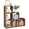 vidaXL&nbsp;3 szintes&nbsp;antik fa sz&iacute;nű fa elv&aacute;laszt&oacute; k&ouml;nyvespolc 99x29x99 cm