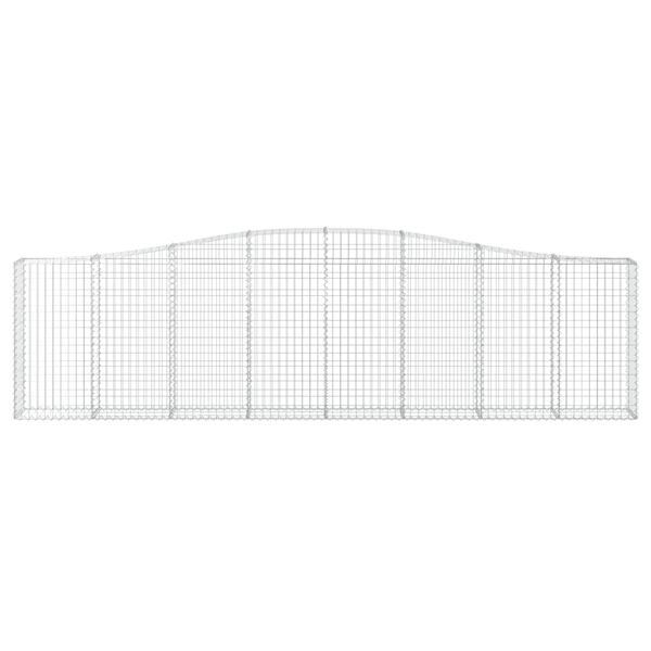 vidaXL 9 db &iacute;ves horganyzott vas gabion kos&aacute;r 400x30x100/120 cm